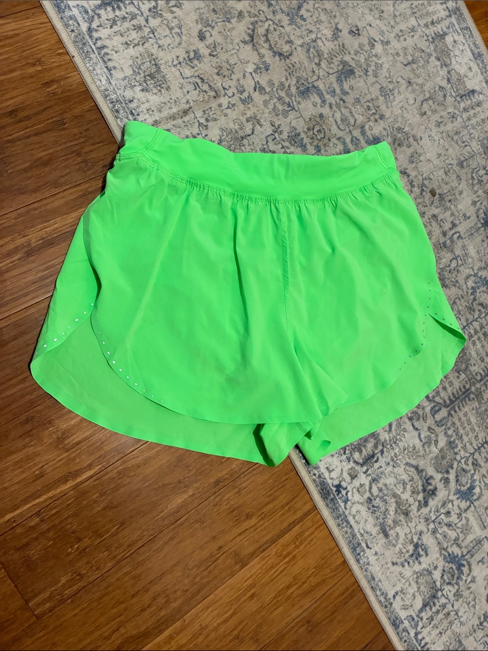 Lululemon Neon Green Women's Athletic Running Shorts - size 8